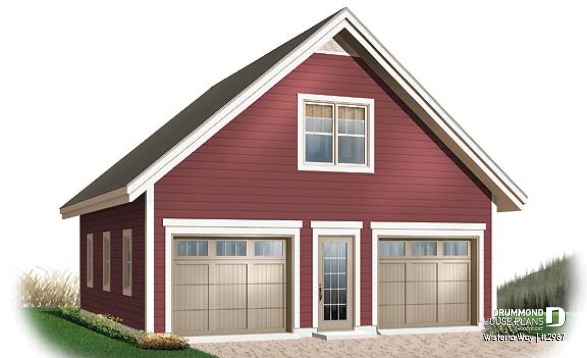 front - BASE MODEL - Double car garage with bonus space in attic. - Wisteria Way