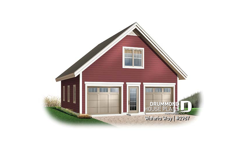 front - BASE MODEL - Double car garage with bonus space in attic. - Wisteria Way
