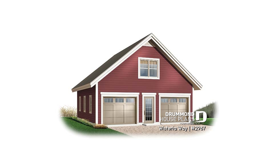 front - BASE MODEL - Double car garage with bonus space in attic. - Wisteria Way
