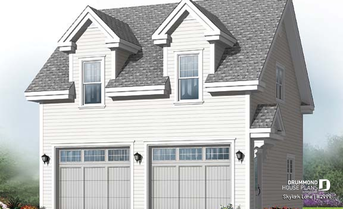 front - BASE MODEL - 2-story 2-car garage with 728 sq.ft. bonus space - Skylark Lane