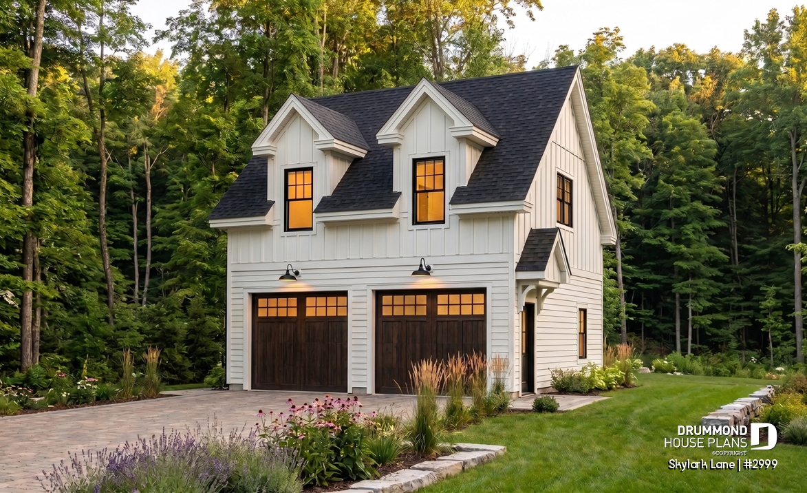 front - BASE MODEL - 2-story 2-car garage with 728 sq.ft. bonus space - Skylark Lane