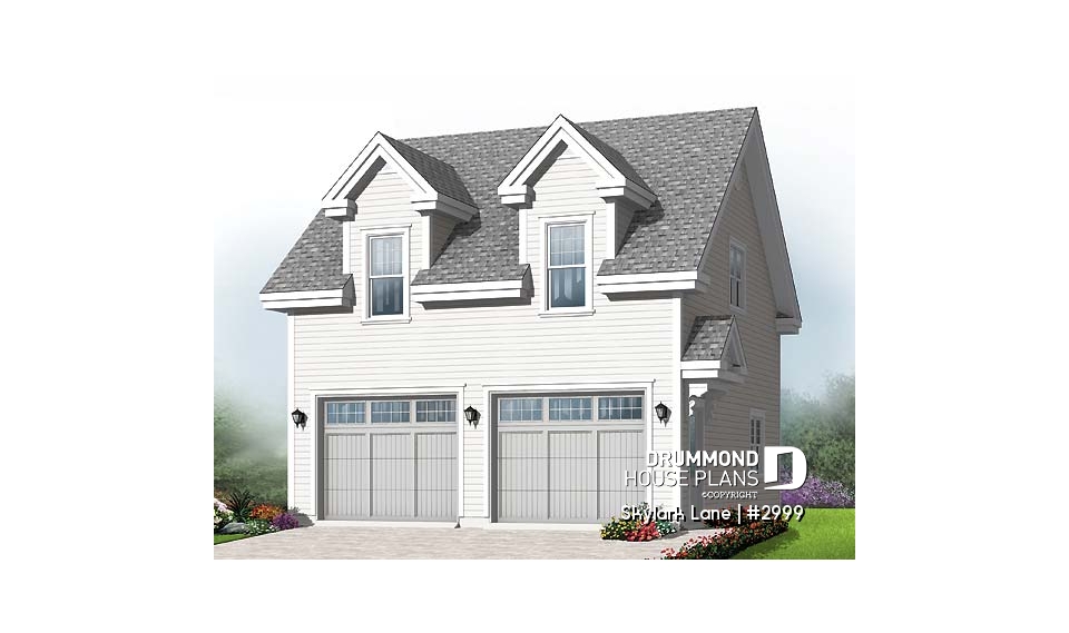 front - BASE MODEL - 2-story 2-car garage with 728 sq.ft. bonus space - Skylark Lane