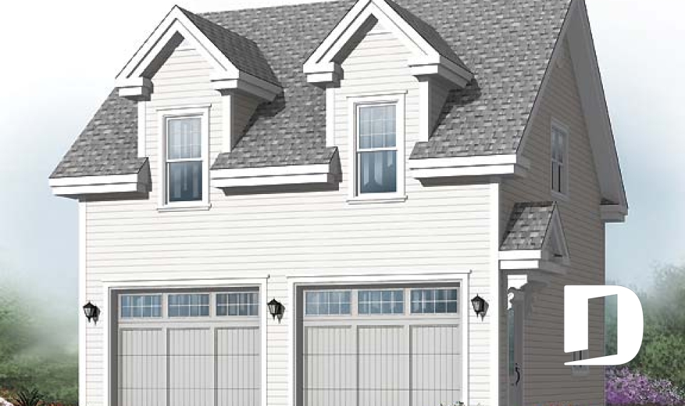 front - BASE MODEL - 2-story 2-car garage with 728 sq.ft. bonus space - Skylark Lane