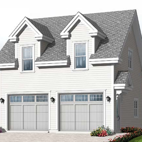 front - BASE MODEL - 2-story 2-car garage with 728 sq.ft. bonus space - Skylark Lane