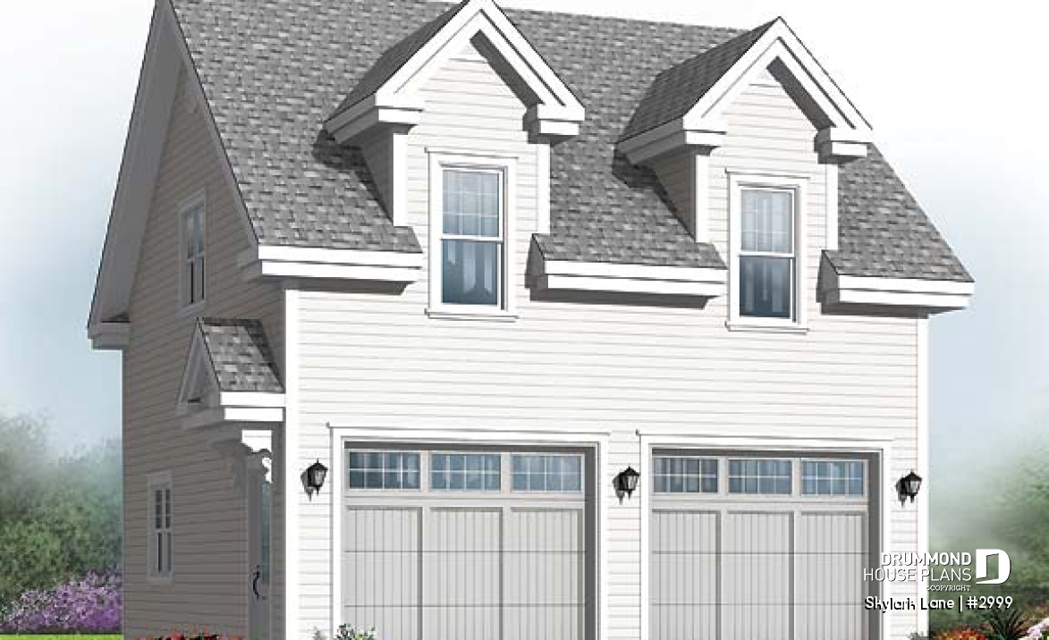 front - BASE MODEL - 2-story 2-car garage with 728 sq.ft. bonus space - Skylark Lane