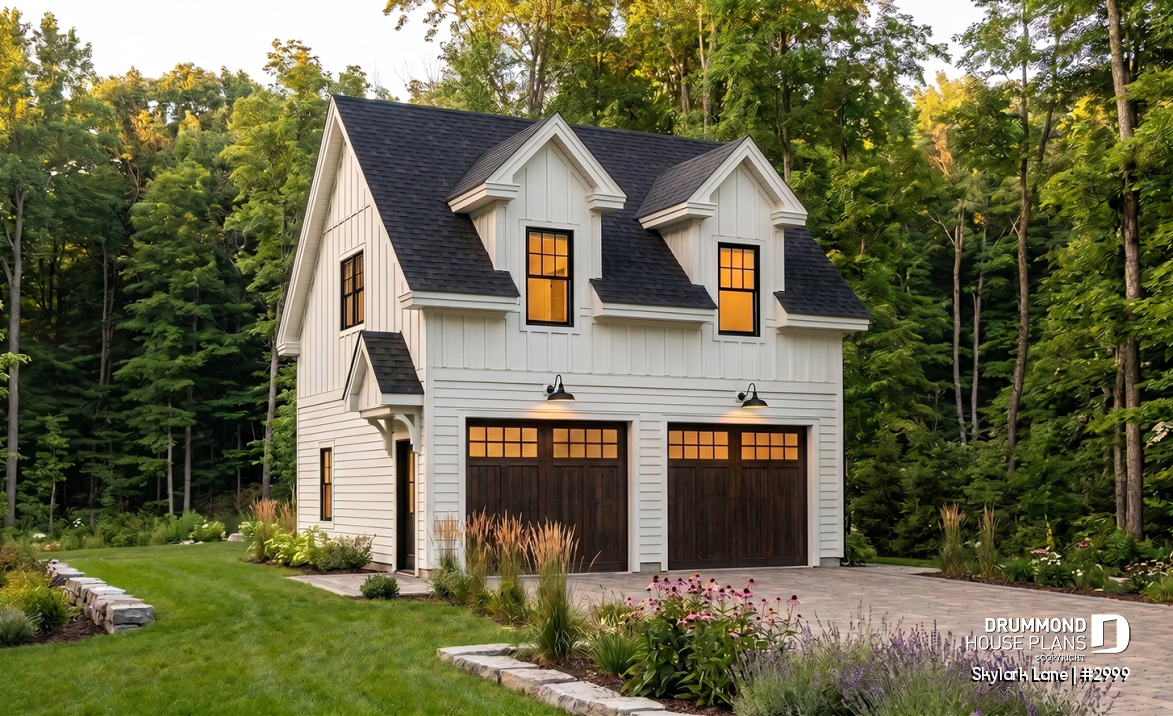 front - BASE MODEL - 2-story 2-car garage with 728 sq.ft. bonus space - Skylark Lane
