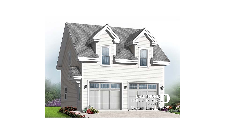 front - BASE MODEL - 2-story 2-car garage with 728 sq.ft. bonus space - Skylark Lane