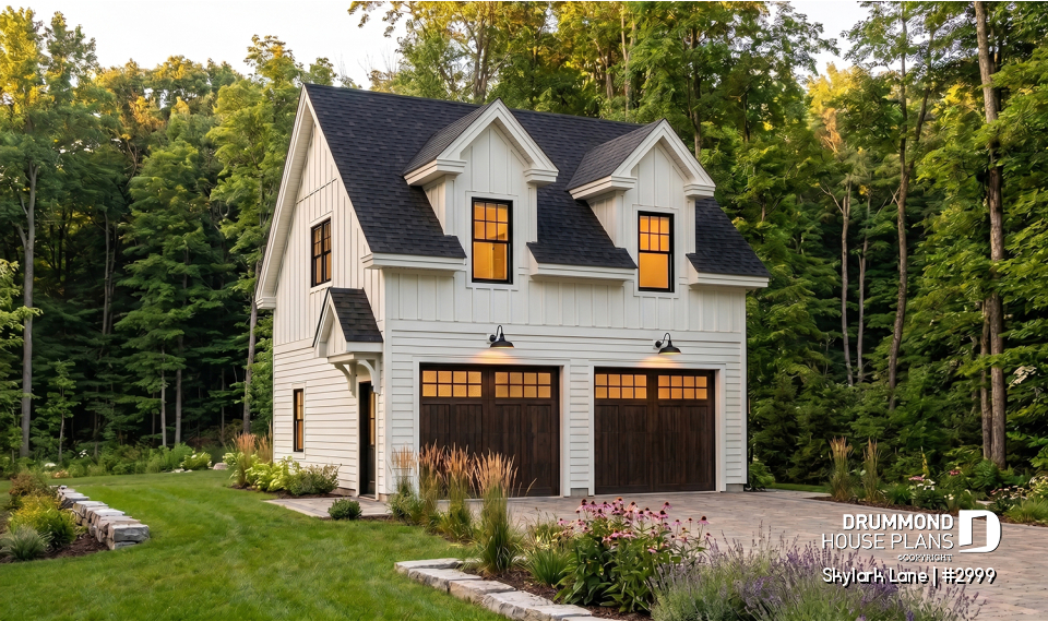 front - BASE MODEL - 2-story 2-car garage with 728 sq.ft. bonus space - Skylark Lane