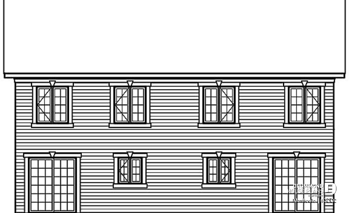 rear elevation - Monticello