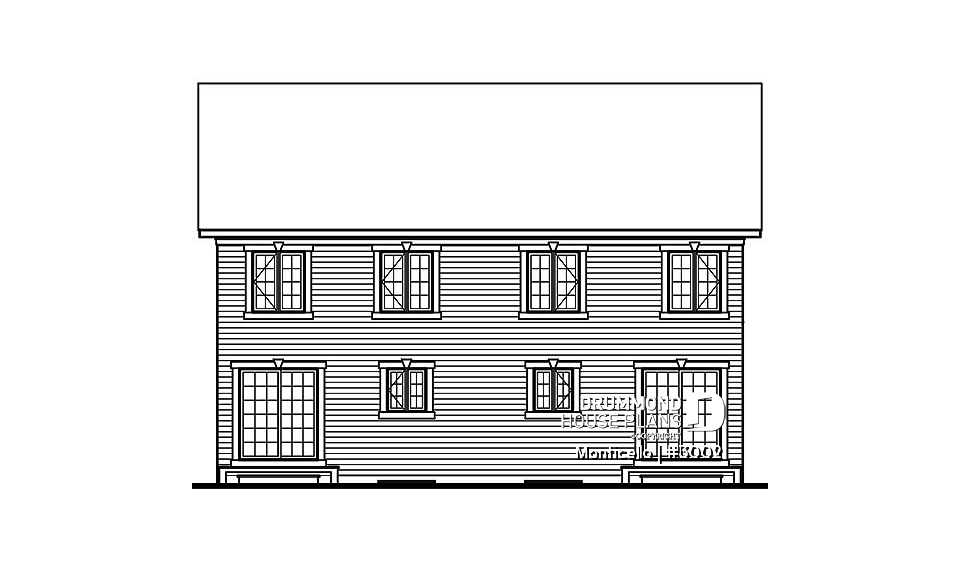 rear elevation - Monticello