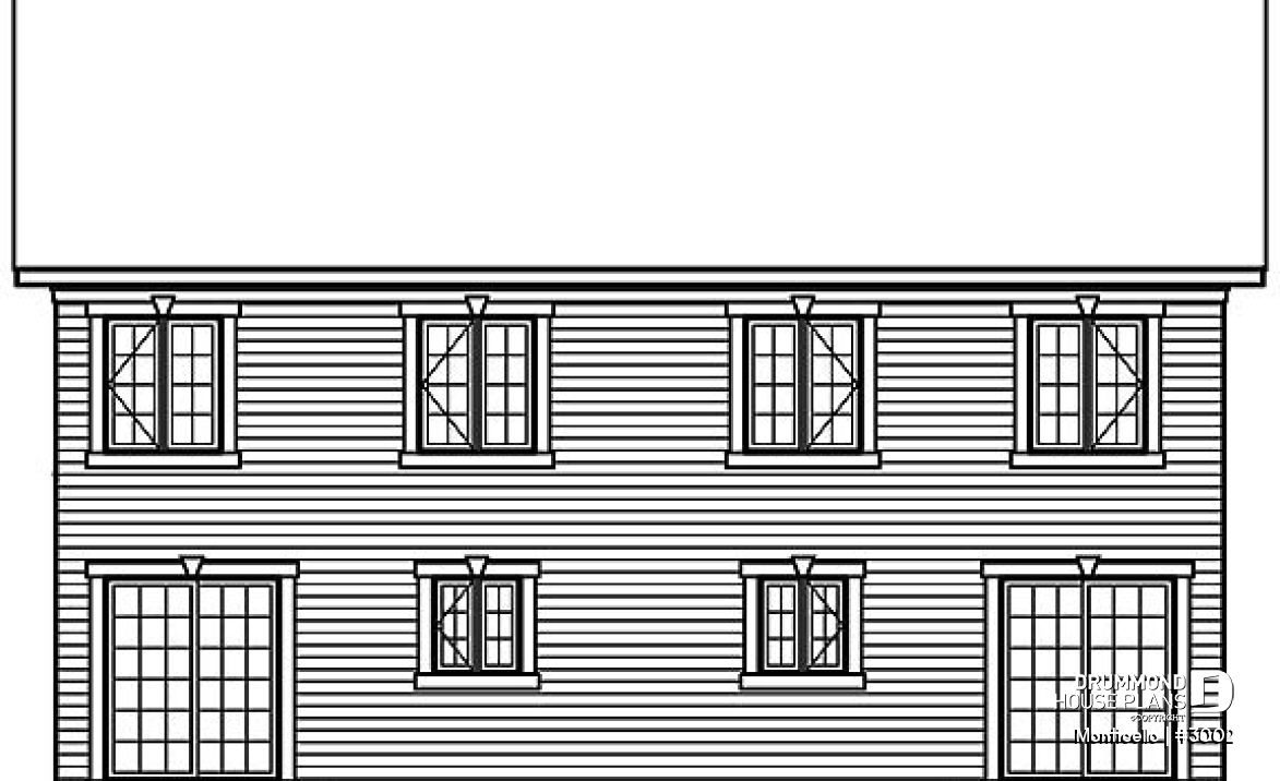 rear elevation - Monticello