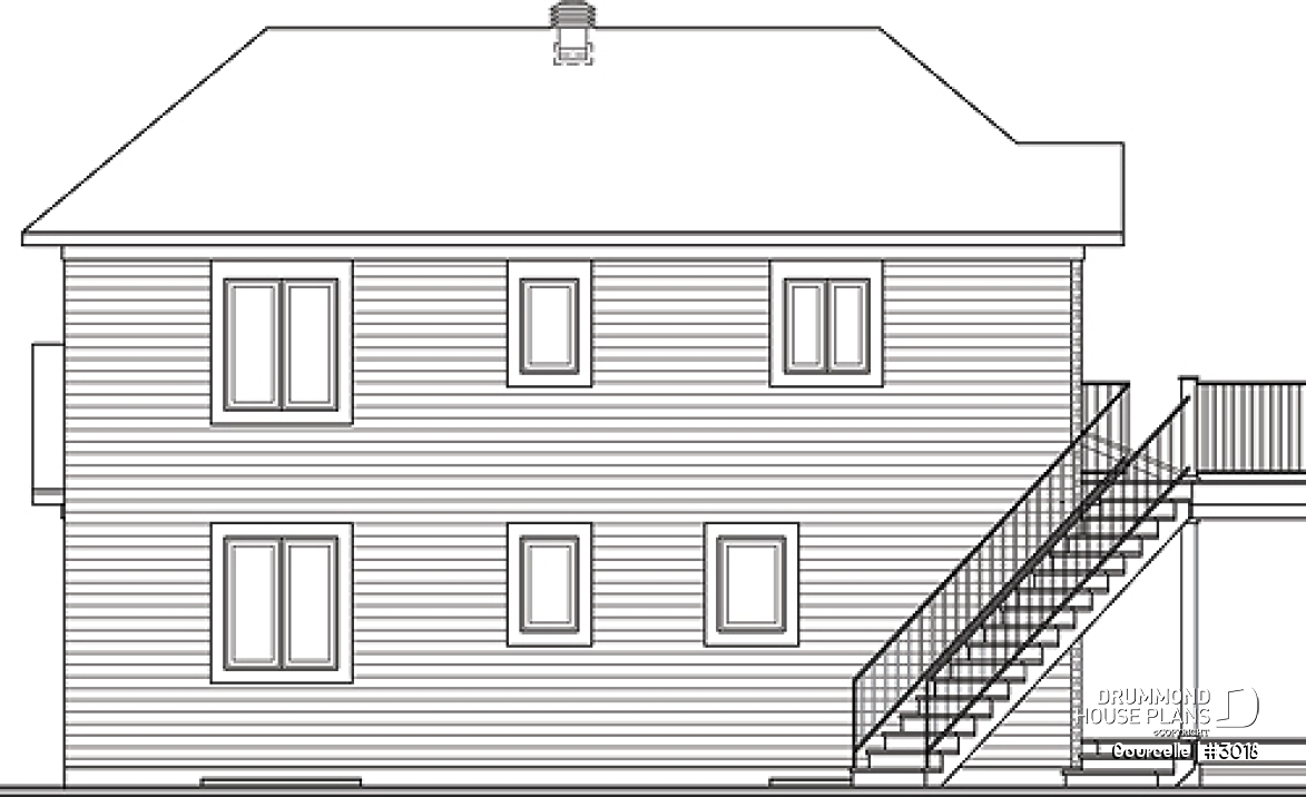 rear elevation - Courcelle