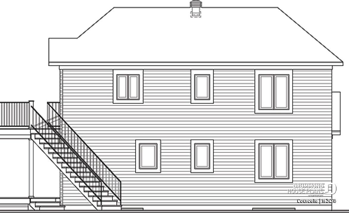 rear elevation - Courcelle