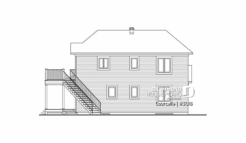 rear elevation - Courcelle