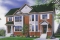 front - BASE MODEL - 2 to 3 bedroom semi-detached building plan, 1.5 baths, open plan concept, pantry in kitchen - Roosevelt