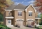 front - BASE MODEL - Duplex house plan with 3 bedrooms and garage, on each unit. - Gemini