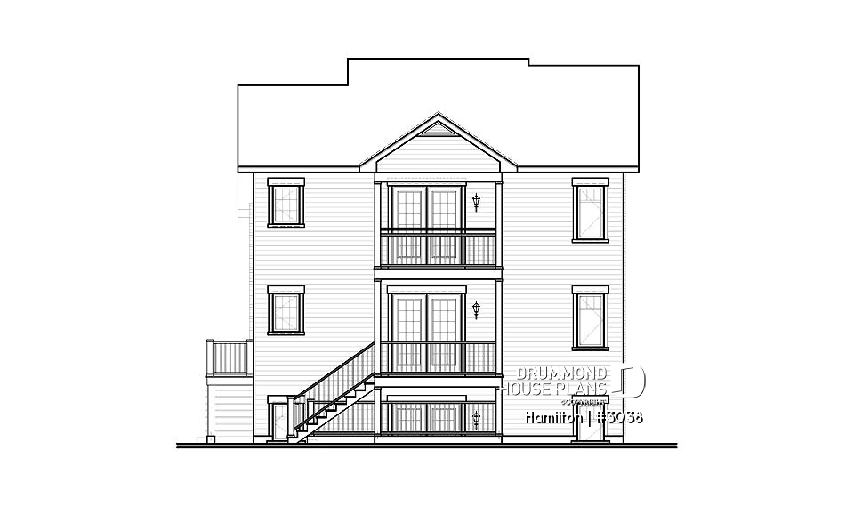 rear elevation - Hamilton