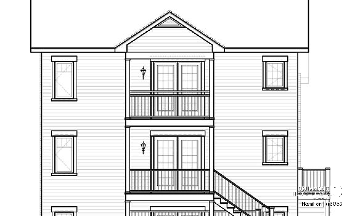 rear elevation - Hamilton