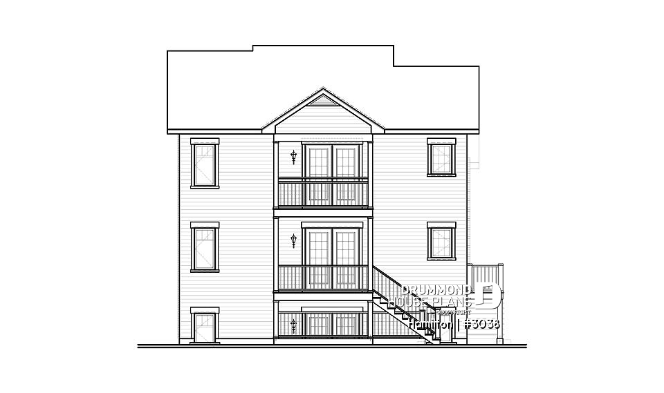 rear elevation - Hamilton