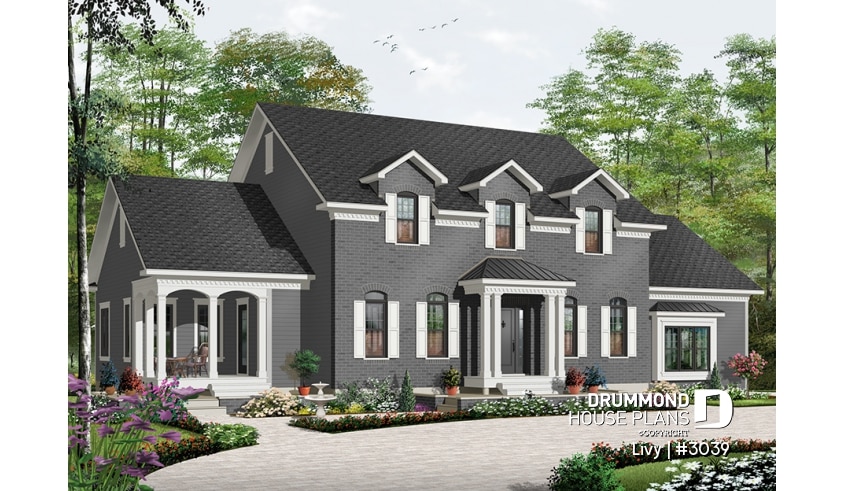 Color version 3 - Front - 2 storey home offering in law suite on half of the main floor, 3 bedrooms and open space - Livy