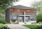 front - BASE MODEL - Modern duplex plan, 3 bedrooms per unit, laundry room on main floor, master suite, open concept - The Mallory 
