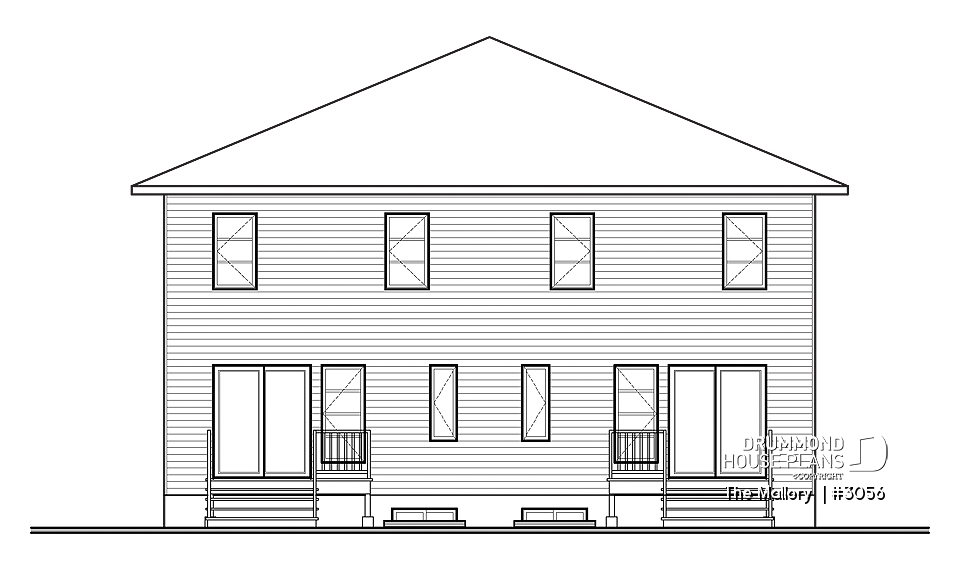 rear elevation - The Mallory 
