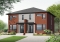 front - BASE MODEL - Contemporary duplex house plan, 2 or 3 bedroom option, ensuite, 2 kitchen options with large kitchen island - The Mallory 2 