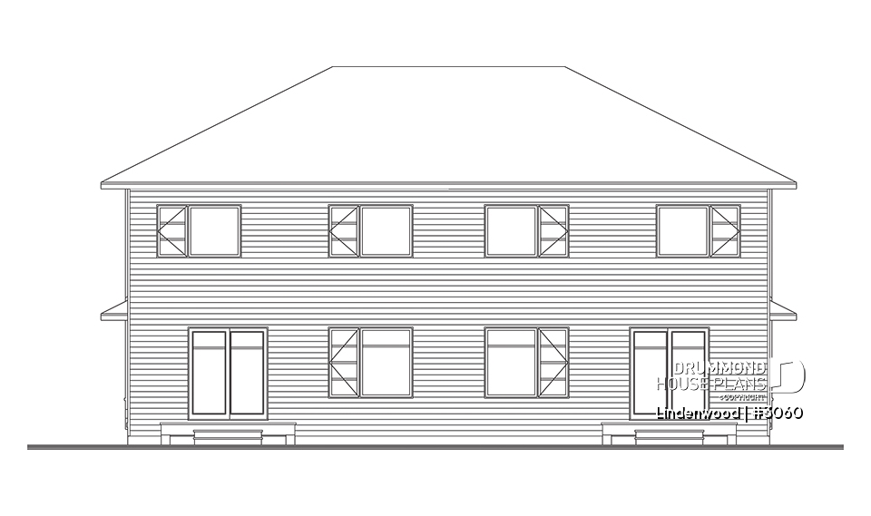 rear elevation - Lindenwood