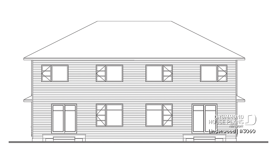 rear elevation - Lindenwood