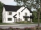 front - BASE MODEL - Duplex house plans, 3 bedrooms, 1.5 baths, farmhouse style, open floor plan concept - Dawson