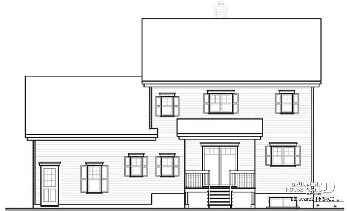 rear elevation - Bellevarde