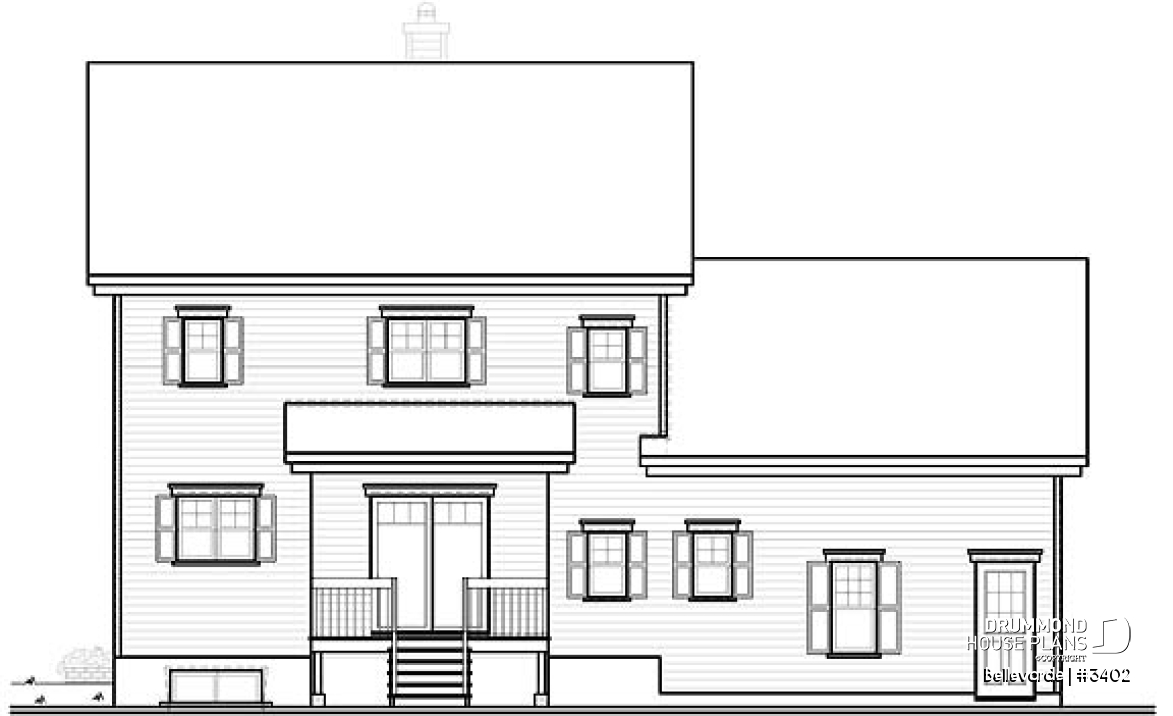 rear elevation - Bellevarde