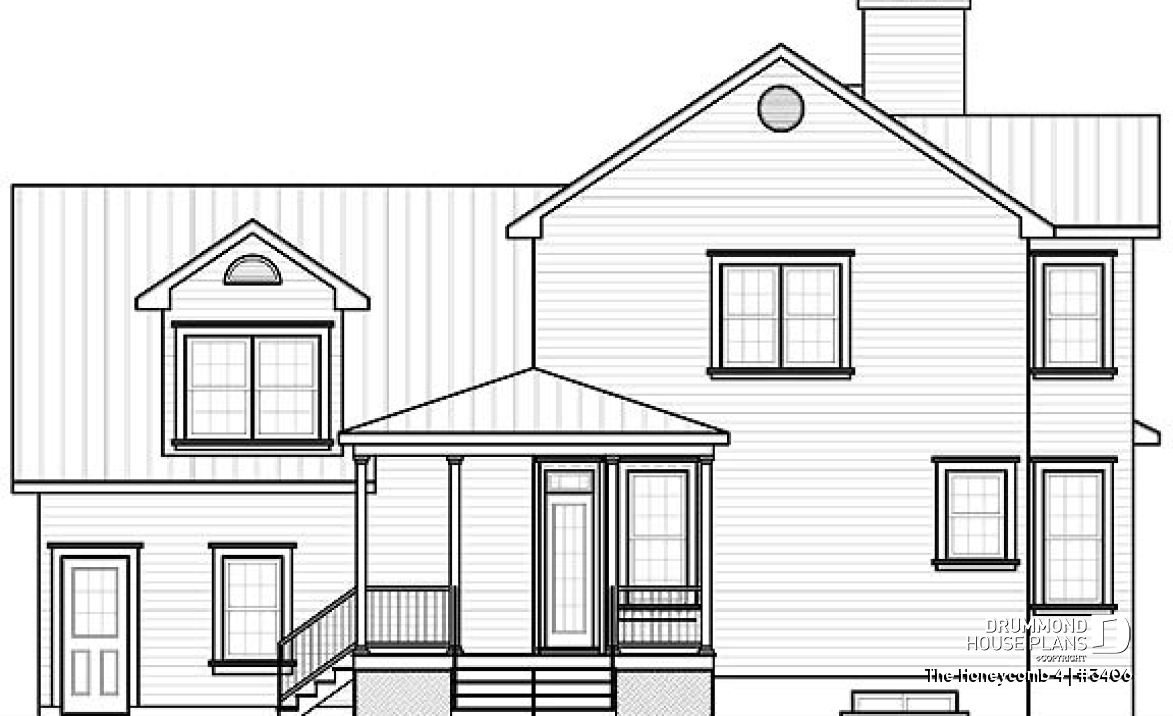 rear elevation - The Honeycomb 4