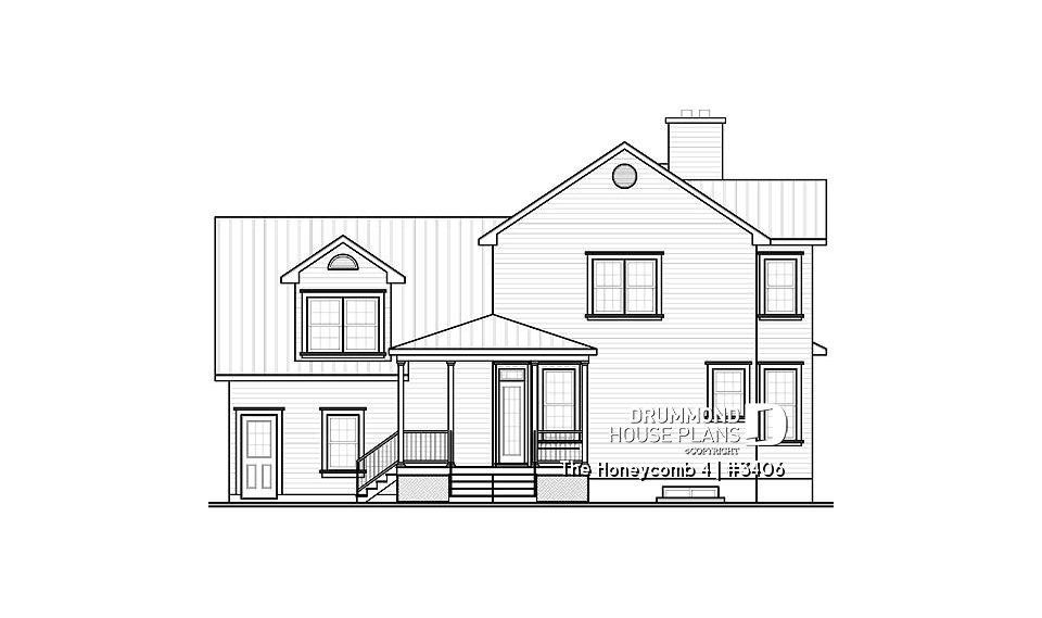 rear elevation - The Honeycomb 4