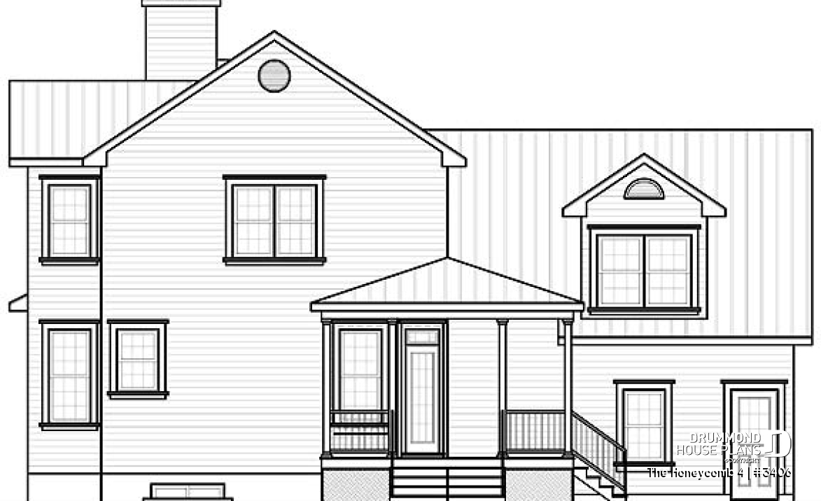 rear elevation - The Honeycomb 4