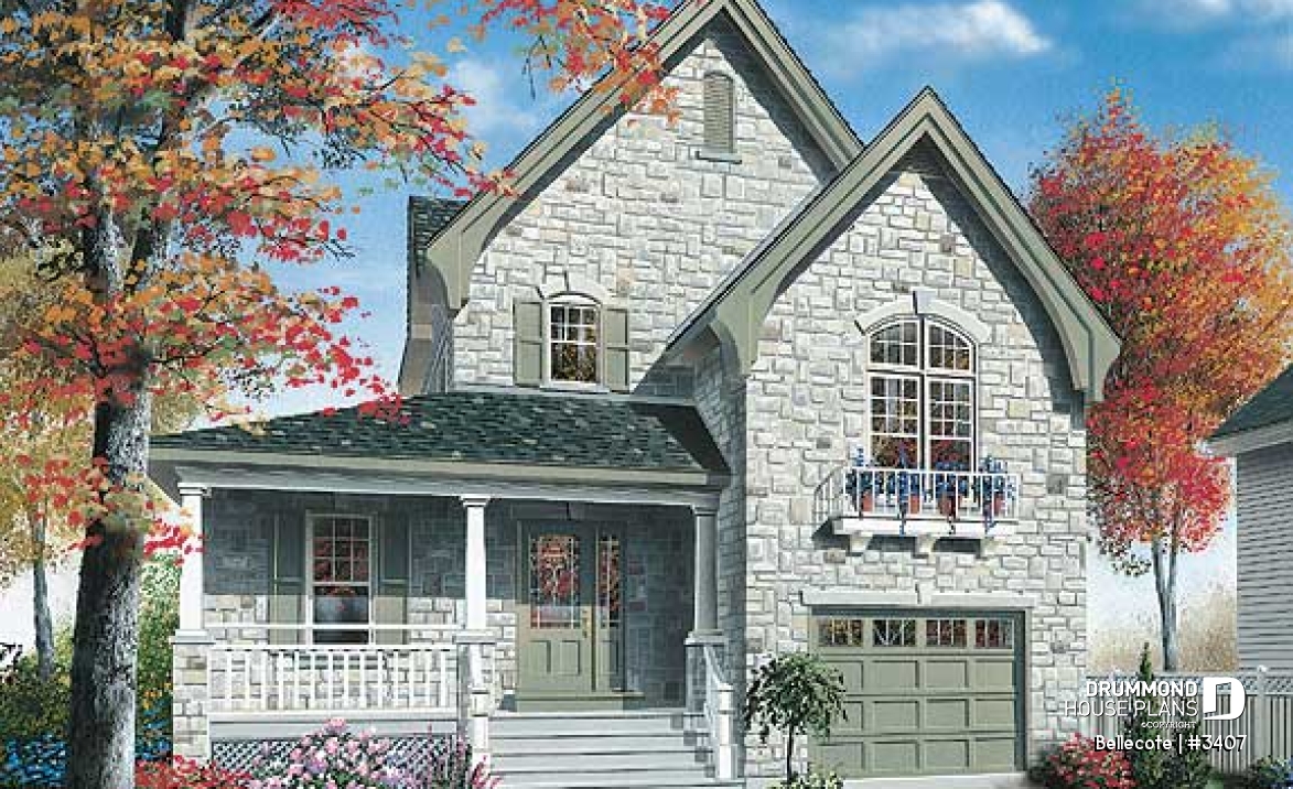 front - BASE MODEL - Spacious kitchen, home office, open floor plan, master suite with reading nook, 3 to 4 bedrooms - Bellecote