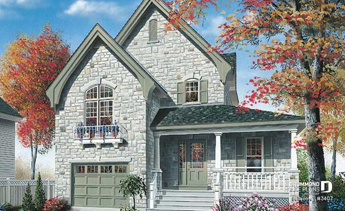 front - BASE MODEL - Spacious kitchen, home office, open floor plan, master suite with reading nook, 3 to 4 bedrooms - Bellecote