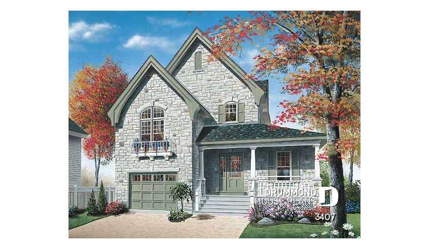 front - BASE MODEL - Spacious kitchen, home office, open floor plan, master suite with reading nook, 3 to 4 bedrooms - Bellecote