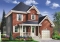 front - BASE MODEL - 2-storey 3 to 4 bedroom european style house plan, garage, planning desk, laundry on main floor - Landry