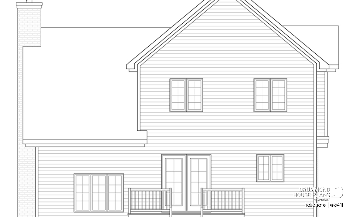 rear elevation - Italianate