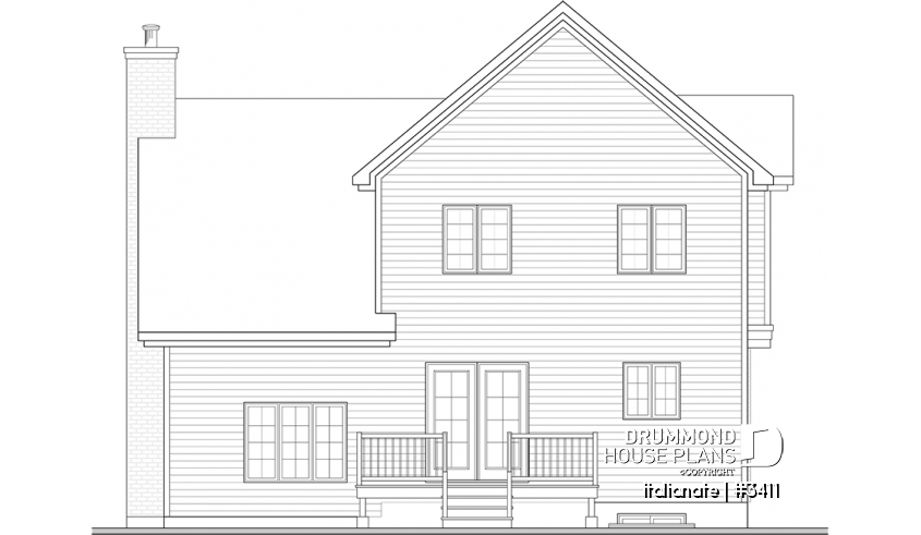 rear elevation - Italianate