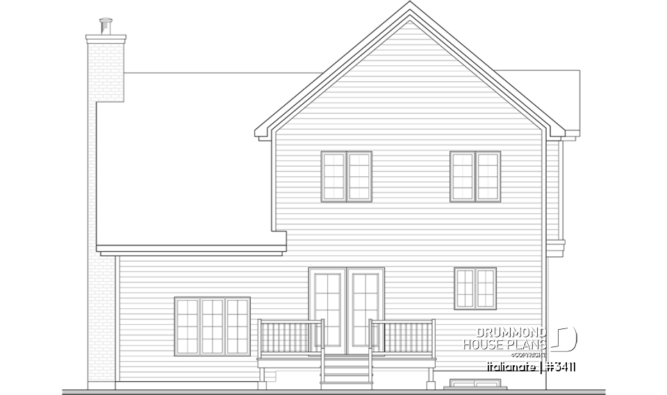 rear elevation - Italianate