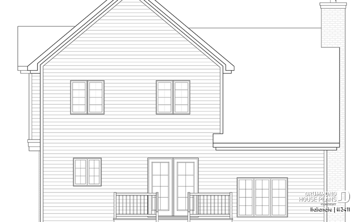 rear elevation - Italianate