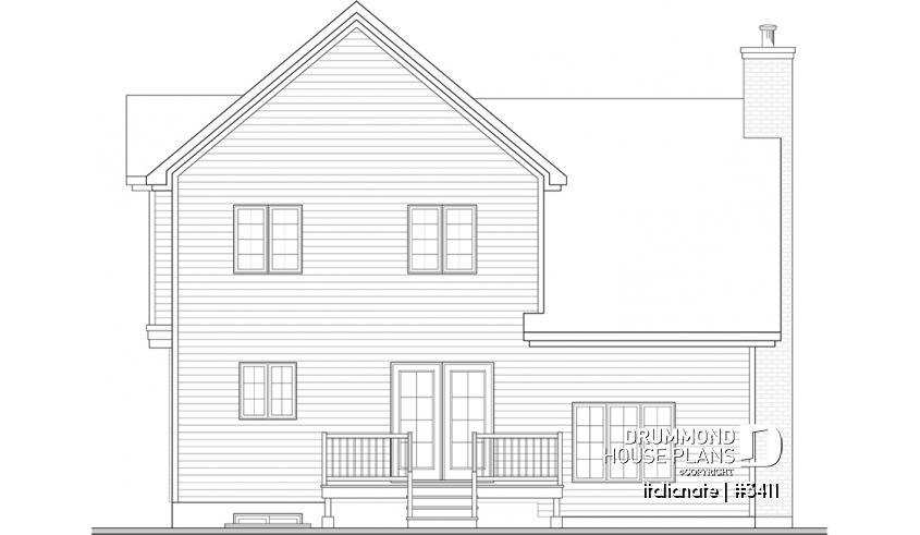 rear elevation - Italianate