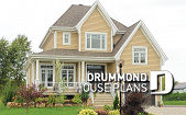 front - BASE MODEL - Beautiful country house plan with 9' ceiling, large family room - Bothwell