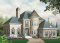 front - BASE MODEL - European style house plan, 3-car garage, large family room with fireplace, home office, master suite, 3 beds - Whittier