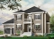 front - BASE MODEL - Two-story house plan with x-large bonus room, master suite with private balcony, home office, 2-car garage - Ares