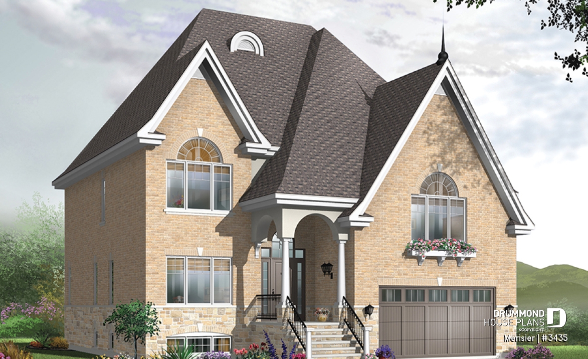 front - BASE MODEL - 2 storey classical and stylish house designe, 4 to 5 bedrooms, luxurious master suite - Merisier