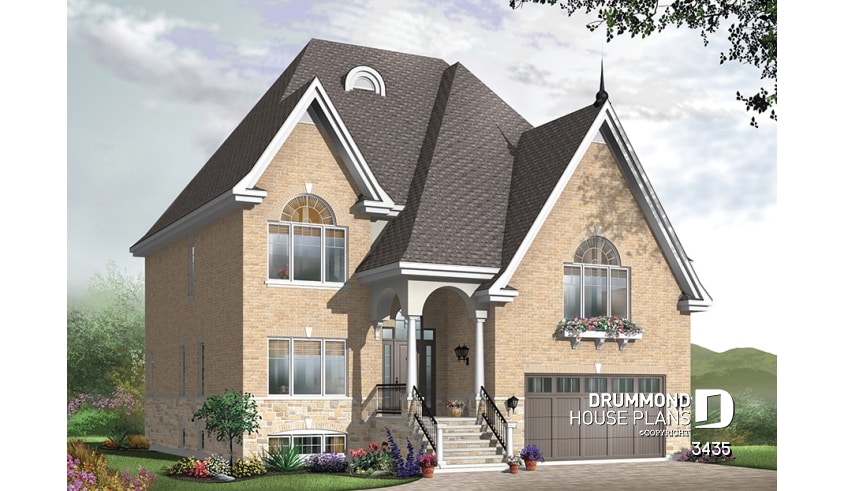 front - BASE MODEL - 2 storey classical and stylish house designe, 4 to 5 bedrooms, luxurious master suite - Merisier