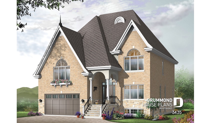 front - BASE MODEL - 2 storey classical and stylish house designe, 4 to 5 bedrooms, luxurious master suite - Merisier